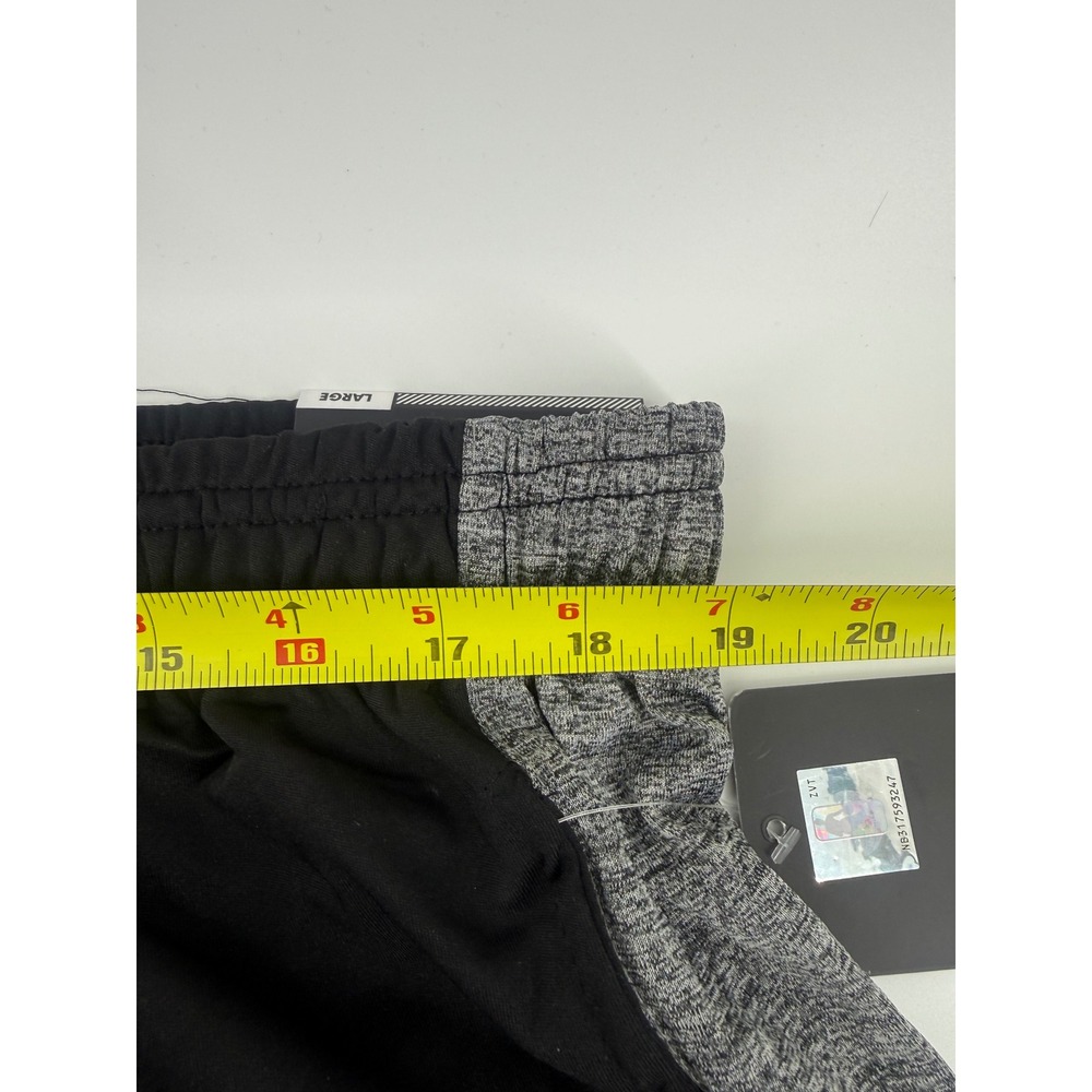 NBA Mens Basketball Shorts Black Grey Heather Mesh Athletic Size Large NEW